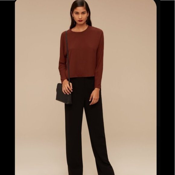 Aritzia - Babaton Arturo Blouse Top - Black - Small - Picture 1 of 6